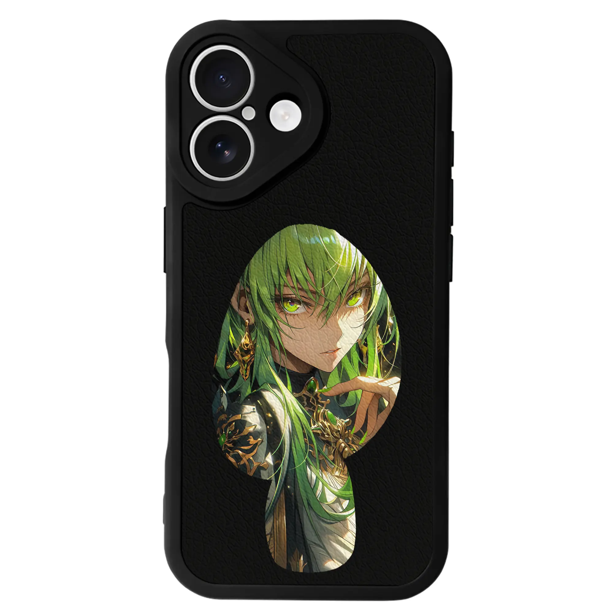 コードギアス 反逆のルルーシュ グッズ シーツー - IPhone 16シリーズ対応 ・ シリコンスマホケース ・ レザー調 ・ 高精度フィット ・ 耐衝撃 ・ ワイヤレス充電対応 ・ 精密カット